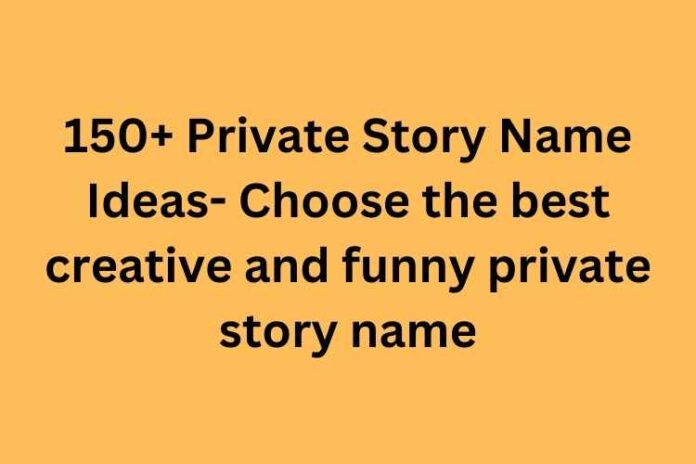 150+ Private Story Name Ideas- Choose the best creative and funny private story name